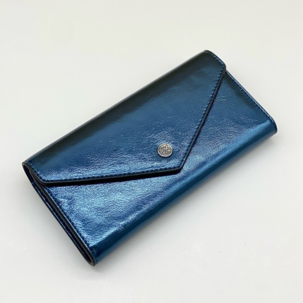 Michael Kors Jet Set Travel Envelope LG Continental Wallet Metallic Teal